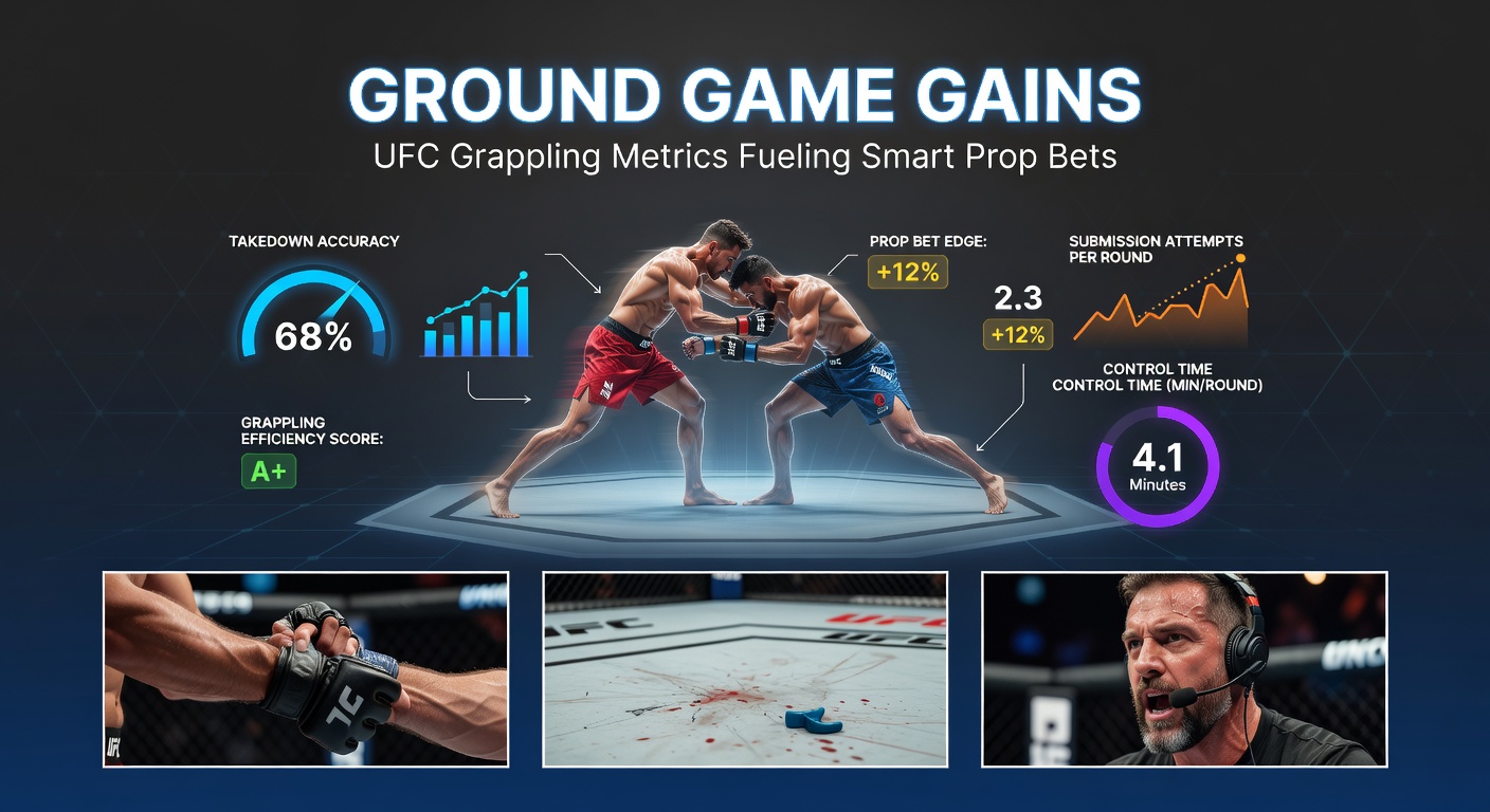 Close-up of a UFC grappler securing a rear-naked choke attempt amid a heated ground battle
