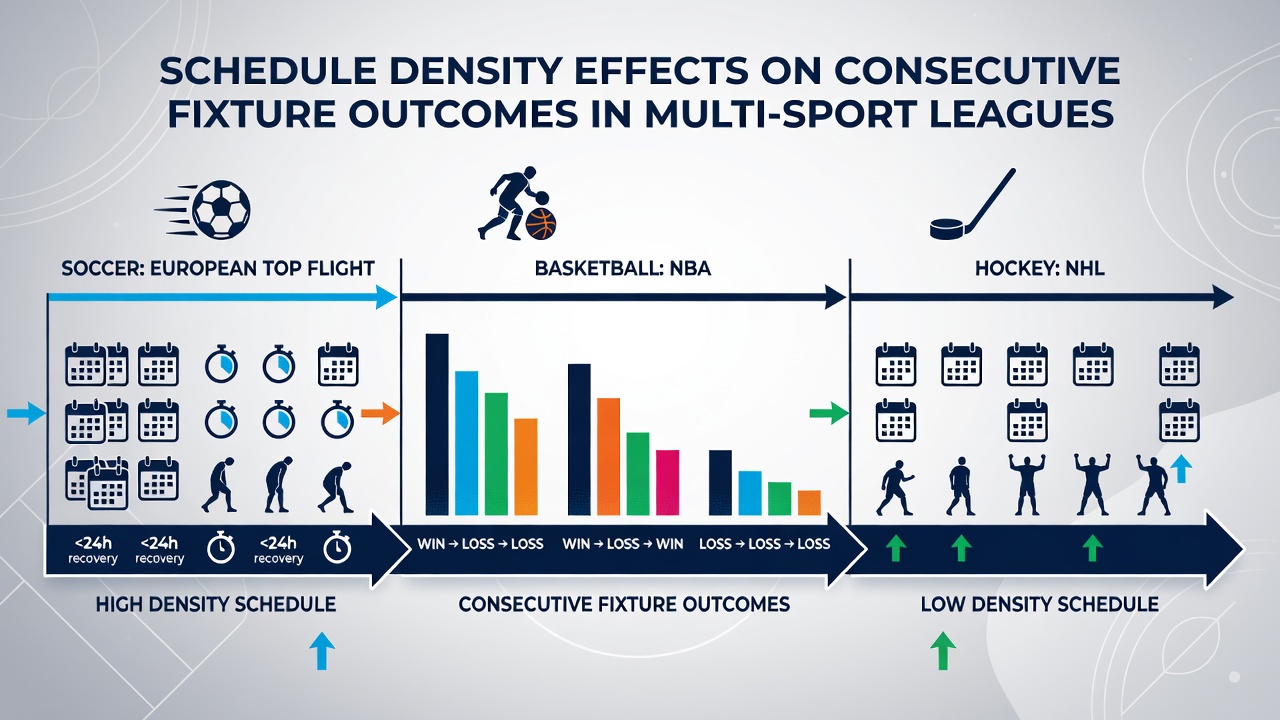 Athletes in a multi-sport league setting discussing recovery strategies between dense fixture periods